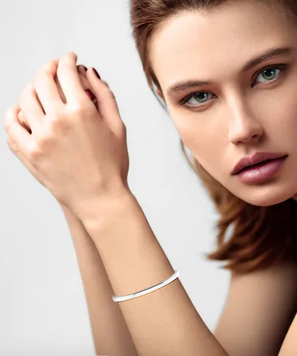Vista 3 de Miabella Plata de ley 925 o oro amarillo de 18 quilates sobre plata italiana de 0157in brazalete cuadrado pulido para mujeres y hombres pulsera