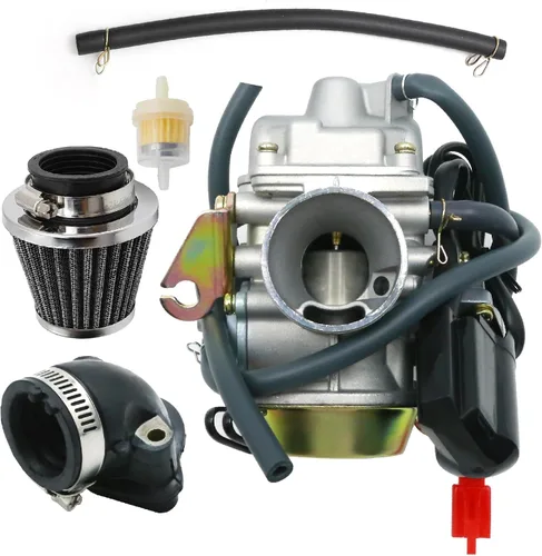 Vista 10 de Carburador PD24J para GY6 de 4 tiempos 125cc 150cc ATV Go Karts Scooter Ciclomotores QMJ/QMI157 QMJ/QMI152 - Colector de admisión Fiameter 24mm