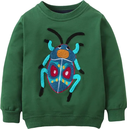 Vista 64 de Bumeex Sudaderas con cuello redondo para niños de 2 a 7 años