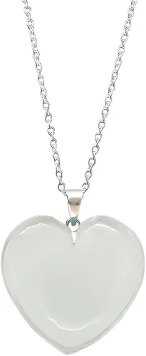 Vista 76 de Gempires Love - Collar con colgante de cristal de corazón para mujer, chapado en plata, cadena ajustable de 18 + 2 pulgadas
