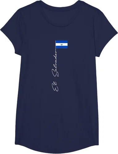 Vista 23 de Camiseta patriótica con bandera de El Salvador, Negro