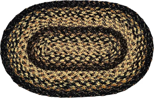 Vista 7 de IHF Decoración del hogar Colección trenzada de alta calidad de Black Forest Primitivo, rústico, campestre, estilo granja Yute/algodón 30