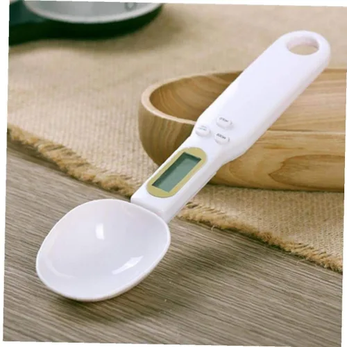 Vista 5 de 1pc blanco LCD digital cuchara escala mini portátil cocina báscula cucharas mediciones peso electrónico volumn alimentos básculas