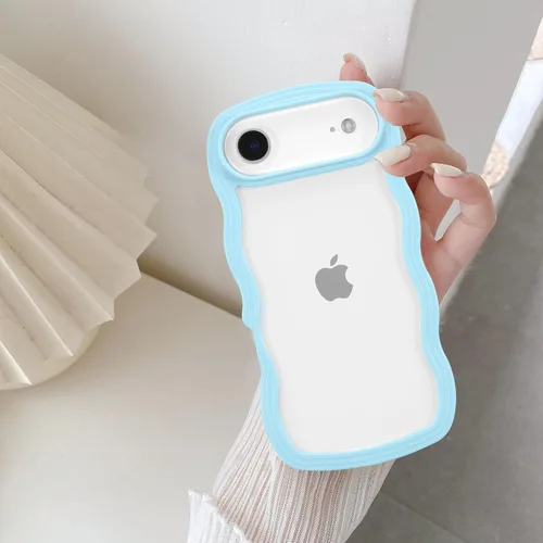 Vista 38 de QLTYPRI Funda compatible con iPhone 7/8/SE, bonita funda transparente con marco ondulado rizado para niñas y mujeres, funda protectora de TPU