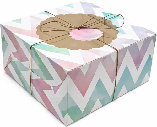 Vista 6 de Cajas de Pastel Kraft con Ventana (10 piezas) - Cajas de Panadería Marrones para Pasteles, Donas, Tartas, Galletas, Cupcakes, Chocolates, Postres
