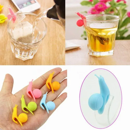 Vista 6 de YSTD soportes para bolsa de té con diseño de caracoles, para taza, 10