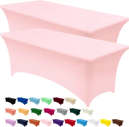 Vista 68 de Utopia Kitchen Mantel rectangular de spándex de 4 pies [1 unidad, negro] 200 GSM elástico, ajustado, lavable y resistente a las arrugas, cubierta
