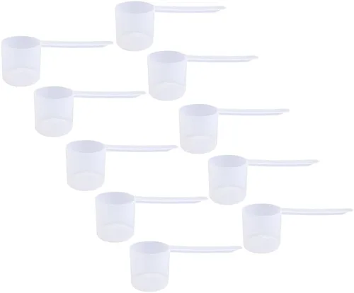 Vista 13 de Cuchara de plástico de mango largo, cucharas medidoras para polvos y gránulos, café, alimentos para mascotas, granos, proteínas, especias y otros