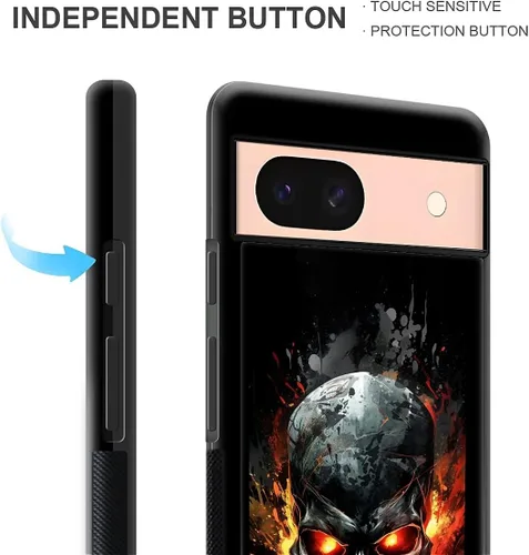 Vista 939 de Compatible con Google Pixel 4A 5G Mobile Case Creative Acrylic Panel trasero Silicona Protección Grip especialmente diseñado para Google Pixel 4A 5G