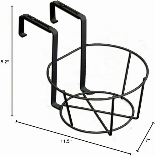 Vista 3 de Panacea 89049 Anillo sobre la cubierta ajustable para maceta, negro, 8 pulgadas