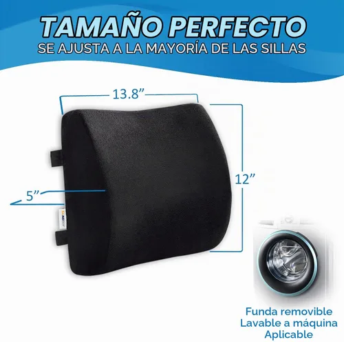Vista 6 de SAIREIDER Almohada cómoda de apoyo lumbar para silla de oficina, almohadas de respaldo de espuma viscoelástica para coche, silla de juegos, silla