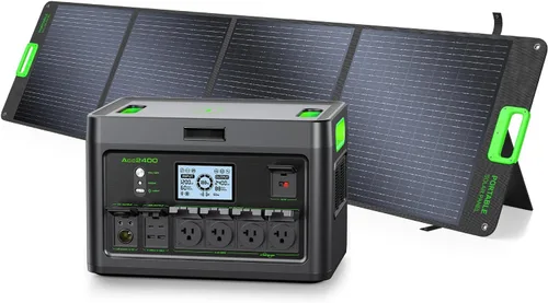 Vista 12 de GRECELL Estación de energía portátil 330W, 230.88Wh generador solar Verde