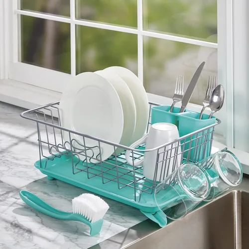 Vista 8 de Farberware Classic Full Dishrack, 3 piezas, Aqua