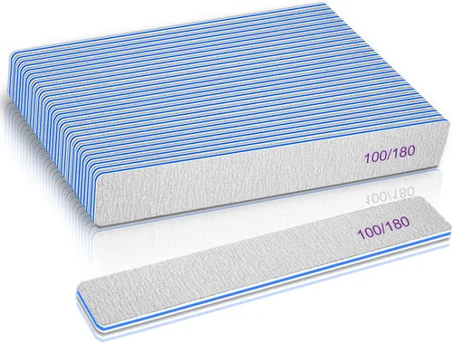 Vista 12 de Lima de uñas de grano 60/60 para uñas acrílicas, limas de uñas súper ásperas, tableros de esmeril para uñas artificiales, uñas postizas, lima