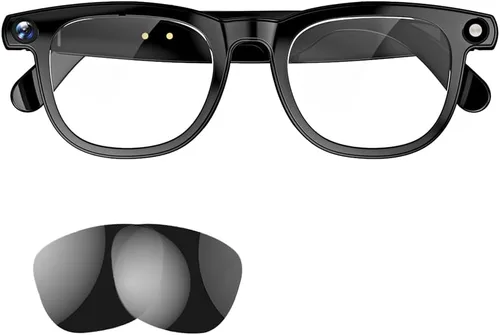 Vista 10 de Padmate Viewmate - Lentes inteligentes AI con cámara, grabación HD 1080P y control de voz, lentes de traducción Bluetooth con 164 idiomas