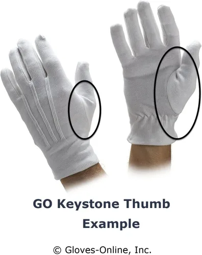 Vista 2 de Guantes de desfile de nylon blanco - Precio por par