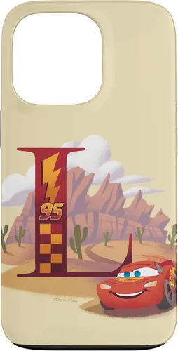 Vista 10 de Disney & Pixar - Carcasa para iPhone 17, diseño de letra L con monograma de letras L Lightning McQueen