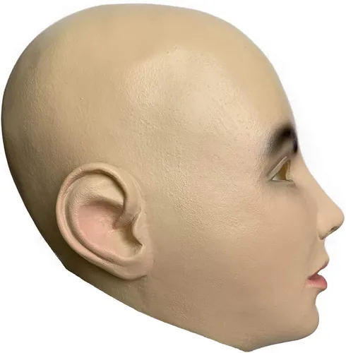 Vista 4 de Máscara realista de látex humano para Halloween, mascarada, novedad, vestido de disfraz