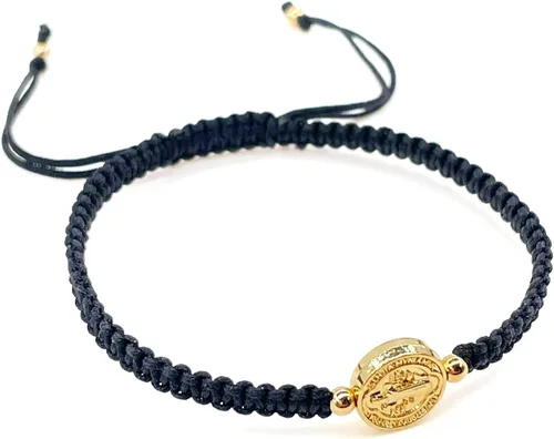 Vista 11 de St. Benedict Medal on Handcrafted Adjustable Red Cord Braided Bracelet - Protection Jewelry for Women