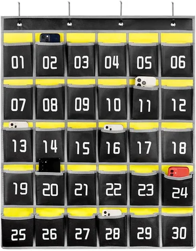 Vista 9 de Loghot Accesorios para el Aula Organizador de Bolsillos para Armario Portador de Teléfonos Celulares Organizador Colgante de Pared y Puerta