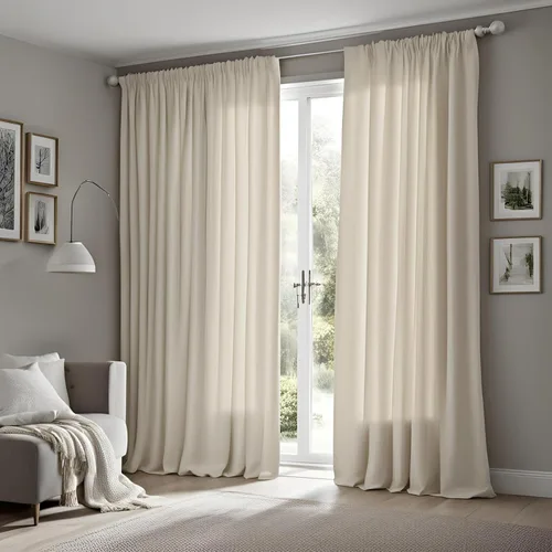 Vista 19 de Cortinas de lino sintético, 2 paneles de 50 pulgadas de ancho (tamaño personalizado, para pedidos personalizados), 17 opciones
