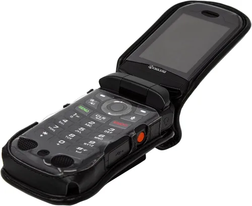 Vista 2 de Turtleback Funda ajustada diseñada para DuraXV Extreme y DuraXA Equip - Funda de piel negra con clip de cinturón de metal giratorio de alta