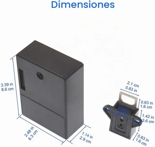 Vista 4 de ETEKJOY Cierre electrónico RFID para armarios oculto DIY para armarios de madera, taquillas, cajones, alacenas (Negro)