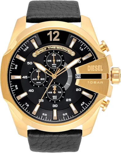 Vista 32 de Diesel Mega Chief Reloj de acero inoxidable para hombre con movimiento analógico o digital