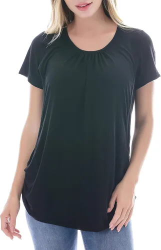 Vista 3 de Smallshow - Camisa de lactancia para maternidad, manga corta, modal, para mujer