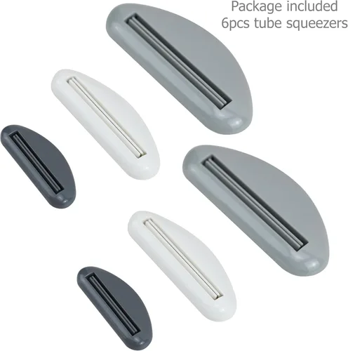 Vista 2 de EIKS 6 juegos de clips exprimidores de tubos para pasta de dientes, crema de manos, tubo de pintura, cosméticos, fácil de presionar y reduce