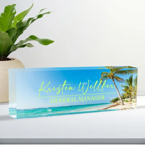 Vista 34 de Placa de identificación acrílica personalizada para escritorio, personalizar decoración de oficina B-Glass