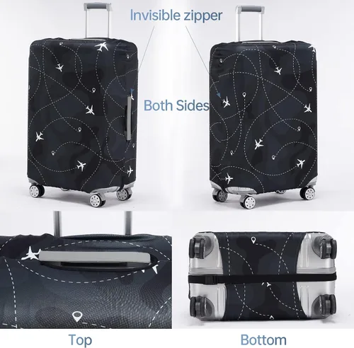 Vista 2 de Travelkin - Funda para equipaje lavable, protector de maleta, antiarañazos, se adapta a equipaje de 18 a 32 pulgadas
