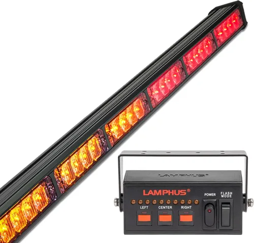 Vista 29 de lamphus SolarBlast sbls64 29" 24 W LED Advertencia Tráfico de Emergencia Advisor – Barra de luz ámbar azul, Azul