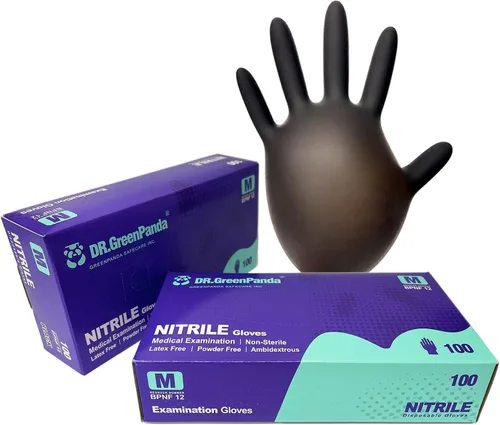 Vista 20 de Dr.GreenPanda Nitrile Gloves - 3 Mil - Food Safe & Medical Exam Disposable Gloves - Latex Free Powder Free Non-Sterile