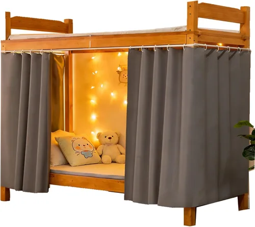 Vista 25 de Cortinas opacas para cama de privacidad con toldo grueso, mosquitero Mosquitera blanca 1aa