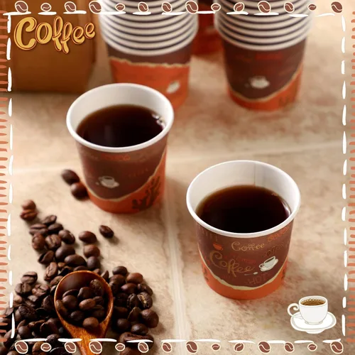Vista 4 de Funtery 200 tazas de café espresso desechables de 3 onzas pequeñas tazas de papel para café, té, cacao, jugo, mini suministros de papel