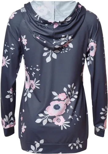 Vista 82 de GINKANA Sudadera con capucha para mujer, manga larga, lactancia materna, ropa casual