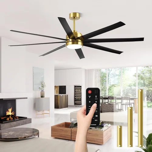 Vista 18 de Conciseer - Ventiladores de techo de 52 pulgadas con luces y control remoto para dormitorio, sala de estar, cocina, oficina, uso interior/exterior