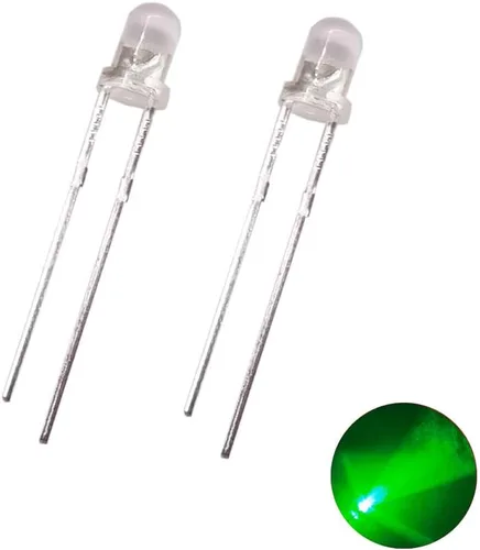 Vista 8 de F3 - Lámpara de luz LED ultra brillante de 0.118 in (0.118 in), color verde, amarillo/azul/blanco/rojo/UV, 395 nm, diodo emisor (rosa 100 ppcs)