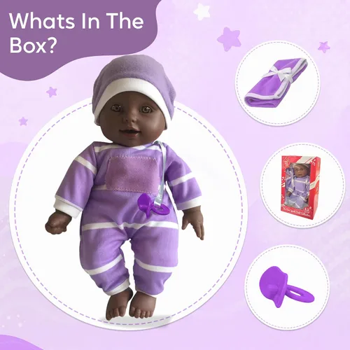 Vista 3 de The New York Doll Collection Muñeca de bebé de cuerpo suave de 11 pulgadas en caja de regalo - Juguete de muñeca de 11" para niños, niñas y niños