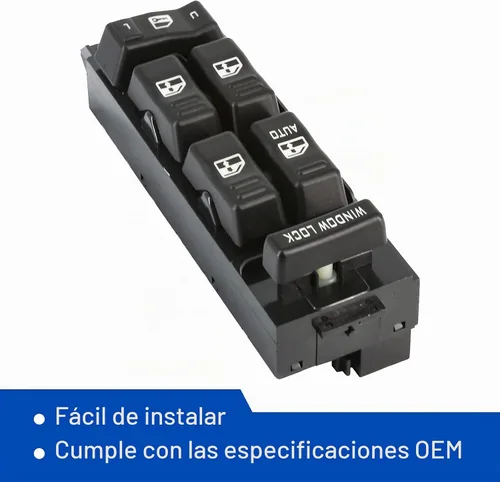 Vista 3 de Interruptor de ventana eléctrica, control maestro, lado del conductor, compatible con Chevy Silverado Tahoe Suburban 2000 2001 2002 y GMC Yukon XL