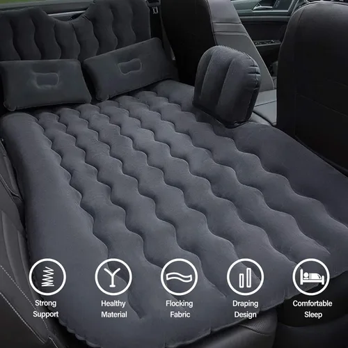 Vista 5 de Car Air Mattress Compatible with SUV Inflatable Car Back Seat Bed Portable Car Sleeping Air Mattress for Rear Seat Trunk Camping Travel