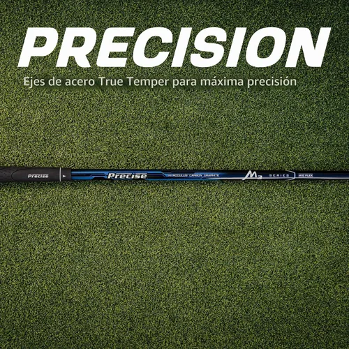 Vista 5 de Precise M3 - Juego de golf de 14 piezas para hombre – Driver de 460cc, Madera, Híbrido, Hierros 6-PW, Putter, Bolsa con Soporte, 3 Fundas
