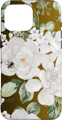 Vista 19 de Funda para iPhone 16 White Gardenia's Nectar Flowing Over