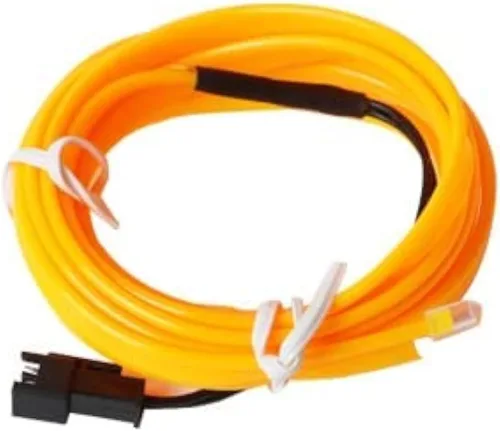 Vista 21 de Tira de luces LED de cable EL, tira de luz de neón automática USB de 10 pies/3M con borde de costura, kits de iluminación ambiental