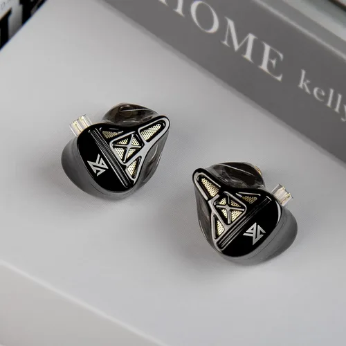 Vista 50 de KZ Castor - Auriculares intrauditivos, sonido de graves mejorado HiFi, IEMs aislantes de ruido ajustables, auriculares con cable de doble