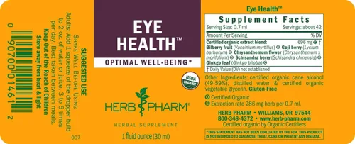 Vista 6 de Herb Pharm Eye Health Fórmula herbaria líquida con extracto líquido de arándano y goji - 1 onza