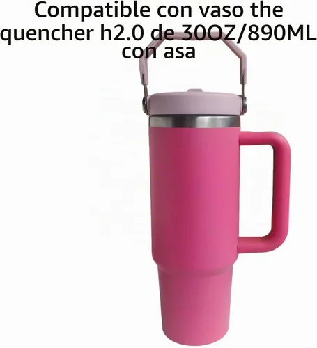 Vista 7 de 2PC Tapas de Vaso de Repuesto a Prueba de Fugas con Popote - Compatibles con Vaso Stanley NUEVA VERSIÓN Iceflow Flip, Quencher H2.0 y Protour Negro