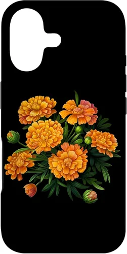 Vista 32 de Vintage Marigold Inspired Flower Case for iPhone 16