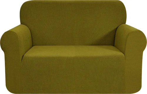 Vista 28 de CHUN YI - Funda elástica de 1 pieza para sillón grande, funda protectora suave de Jacquard con elastano, detalle de cuadros y parte inferior